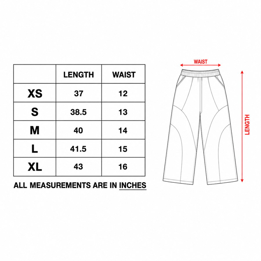 DAILY LOAD JOGGER size guide